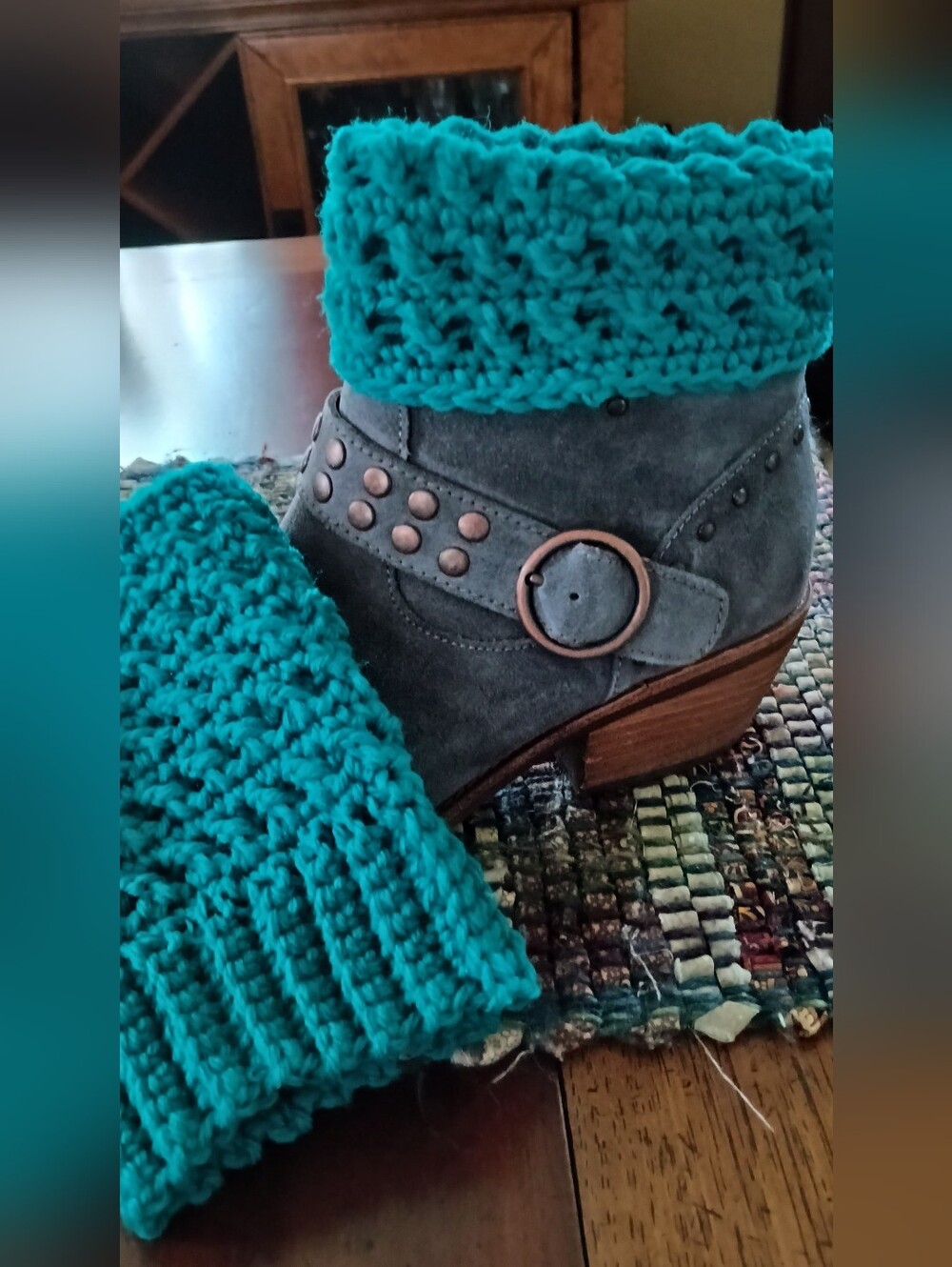 Handmade Crochet Boot Cuff Set